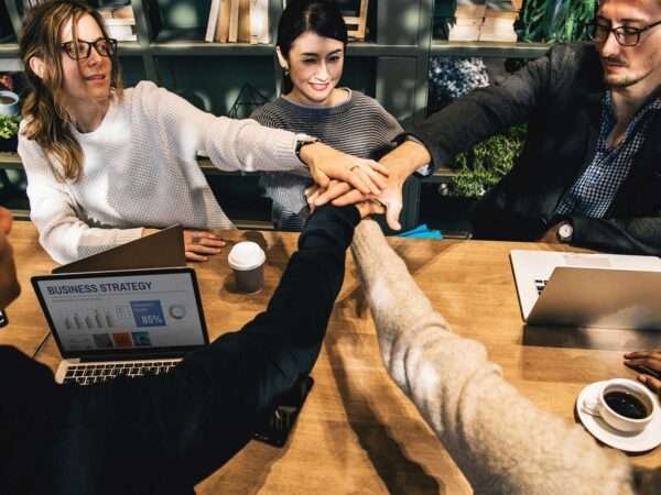 group of students meet at vr junior college library