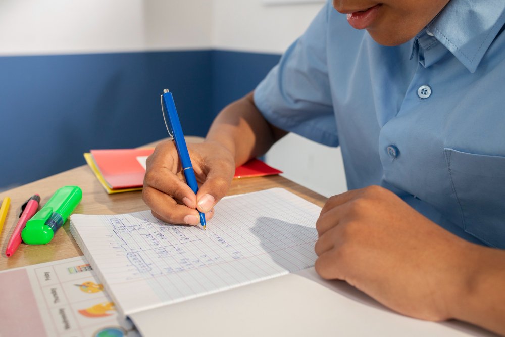 student practicing mock test at vr junior college